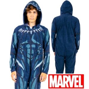 Bioworld MARVEL Black Panther Men's Hooded Union Suit Sz S